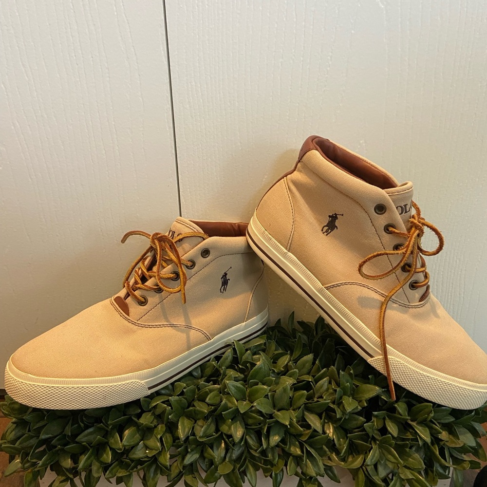 Men's Polo Ralph Lauren Zale Canvas
High Tops Tan Size 9